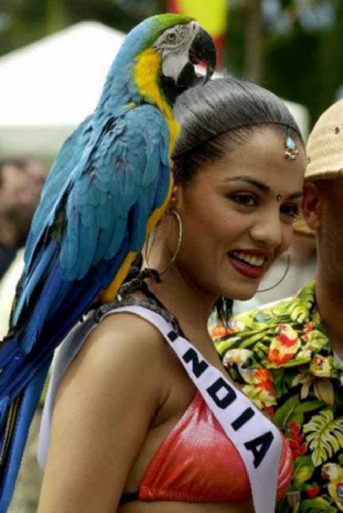 Celina Jaitly at Miss Universe 2001 13